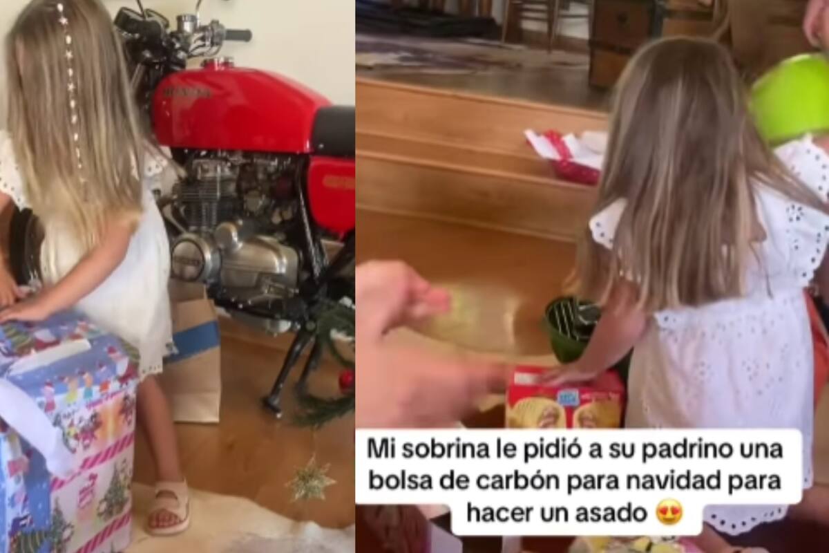 Niña sorprende al pedir para Navidad un asador y una bolsa de carbón para hacer asado