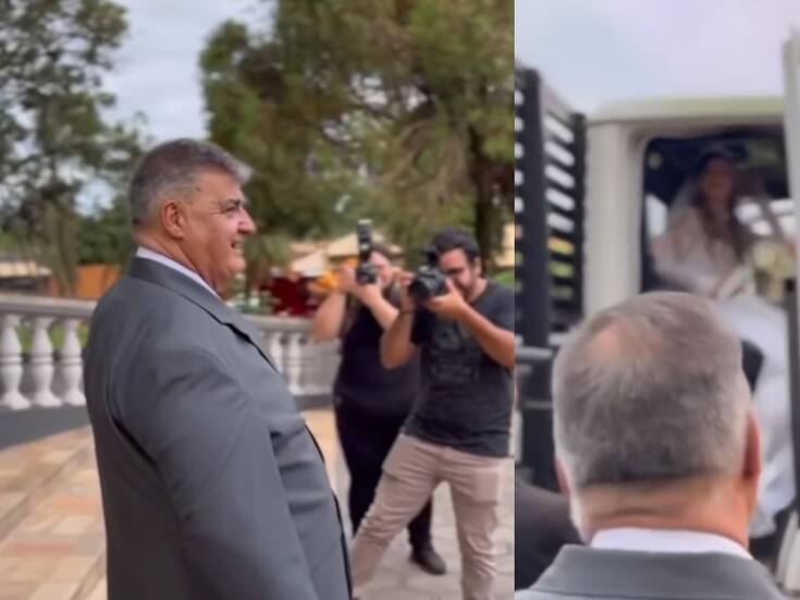 “La humildad y el agradecimiento de esta joven”: Novia llega a su boda en el camión de trabajo de su padre
