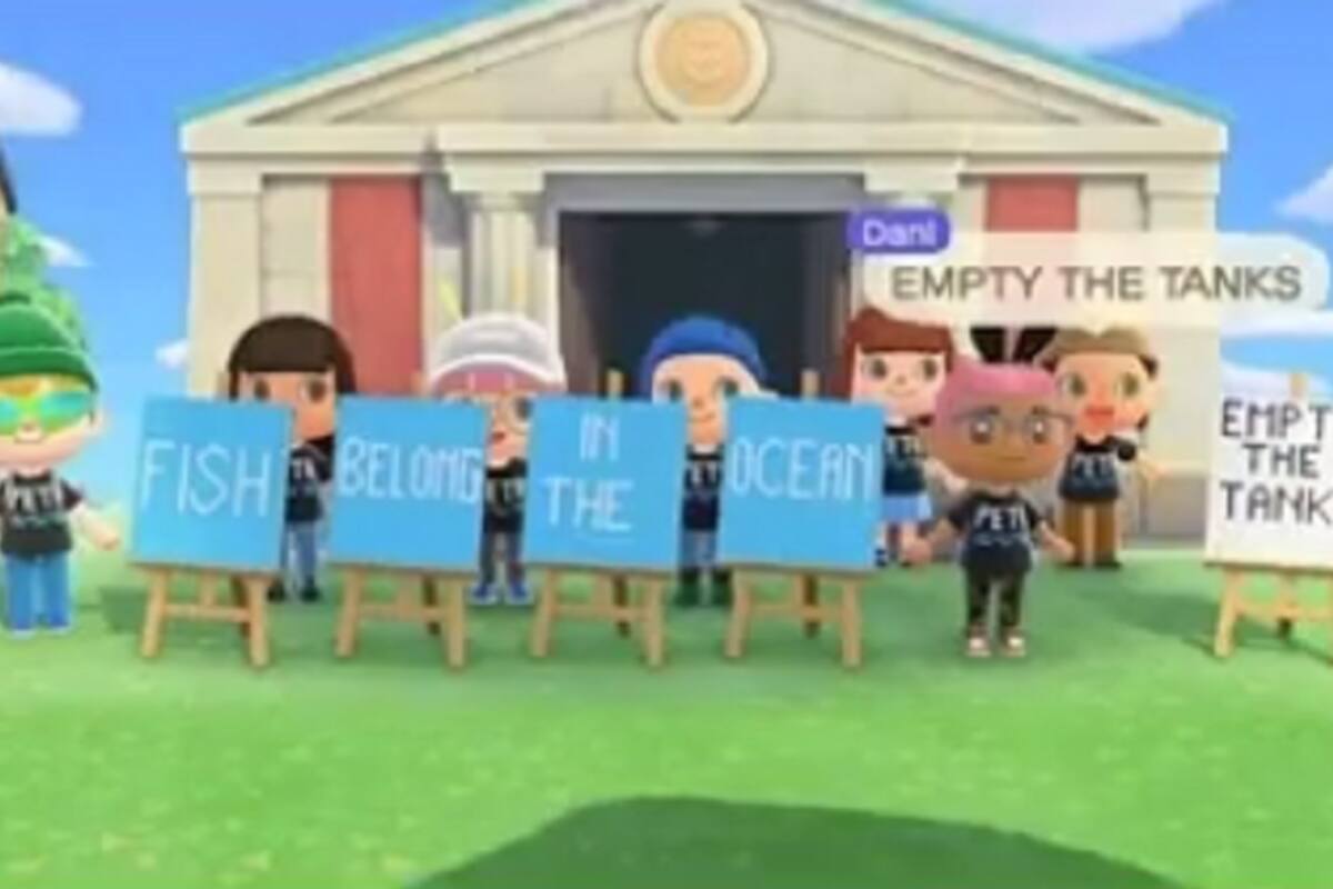 La protesta de PETA en Animal Crossing