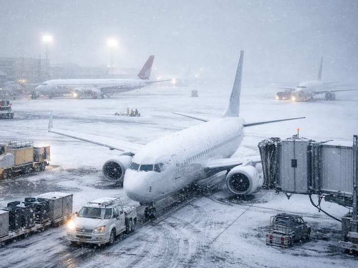 Fuertes nevadas paralizan aeropuertos en Estados Unidos y provocan más de mil vuelos cancelados este fin de semana