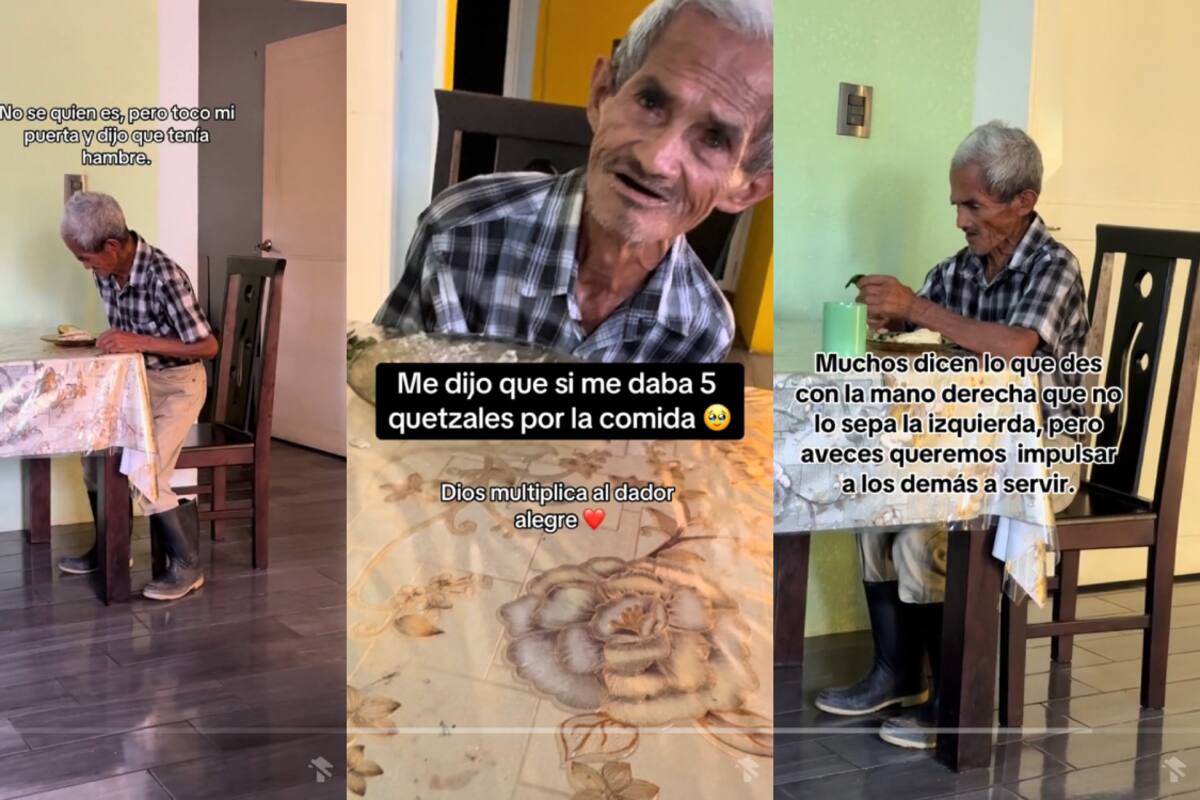 Mujer es sorprendida por un anciano hambriento: ella le da de comer y ahora la amenazan con denunciarla