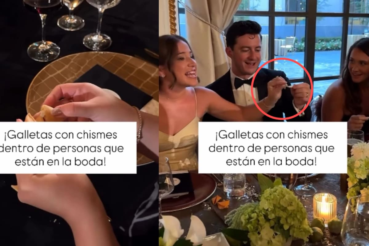Pareja reparte en su boda galletas de la suerte con chismes y causa sensación entre los invitados