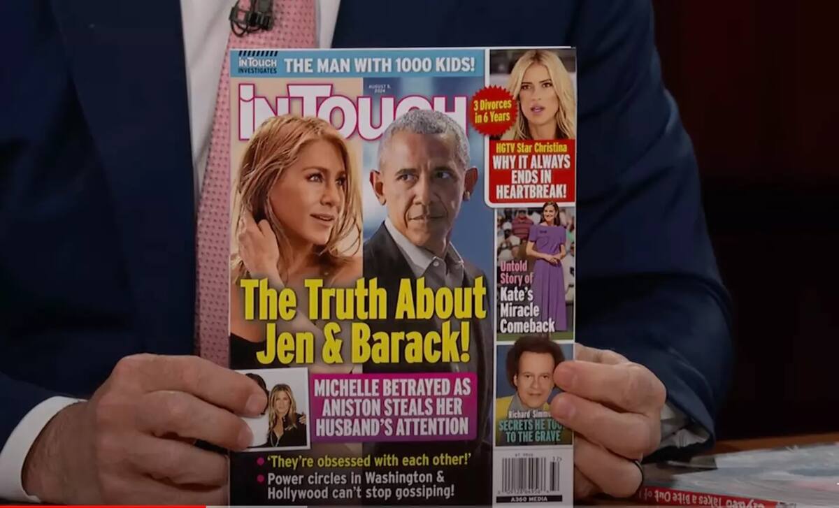 Portada de la revista In Touch, en la que se destaca un polémico artículo titulado "La verdad sobre Jen y Barack"