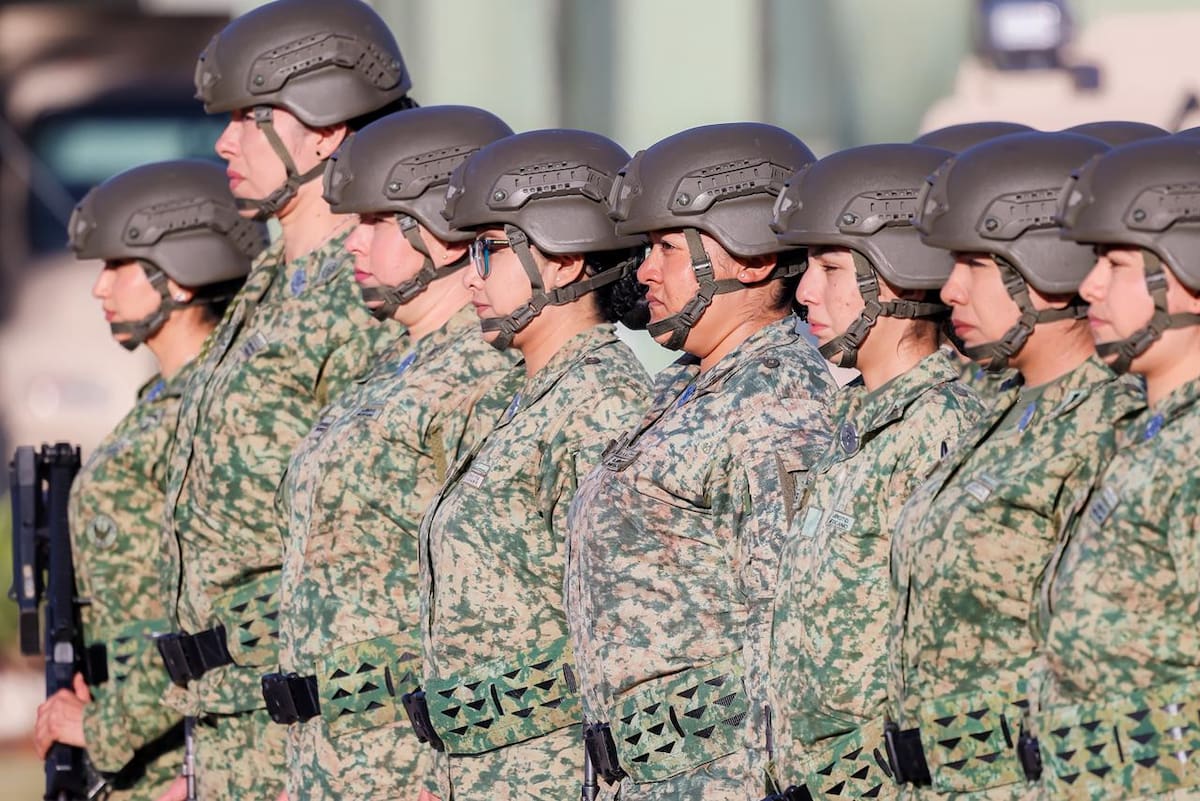 En este acto solemne se rindió homenaje a las y los elementos militares caídos durante el operativo realizado recientemente en Jalisco para proteger a la población. Foto: Cortesía