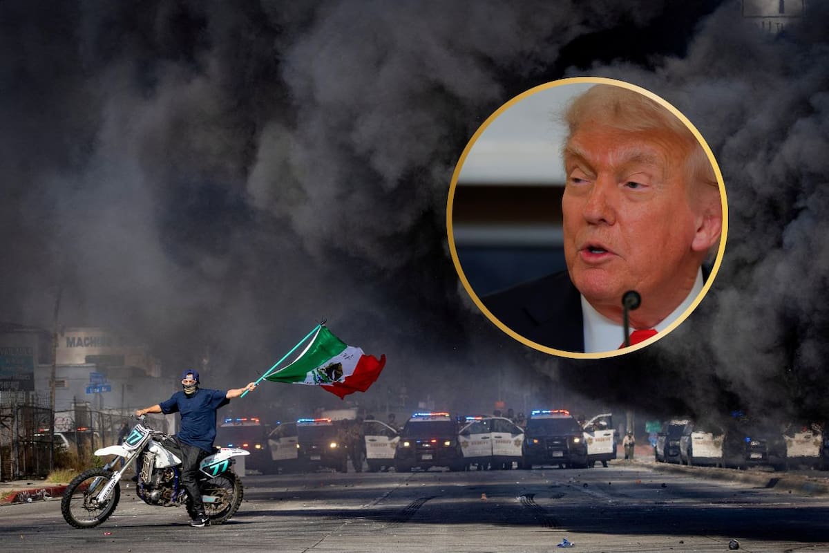 Trump acusa a inmigrantes de “invadir” Los Ángeles y asegura que protestas “fortalecen” sus políticas de deportación