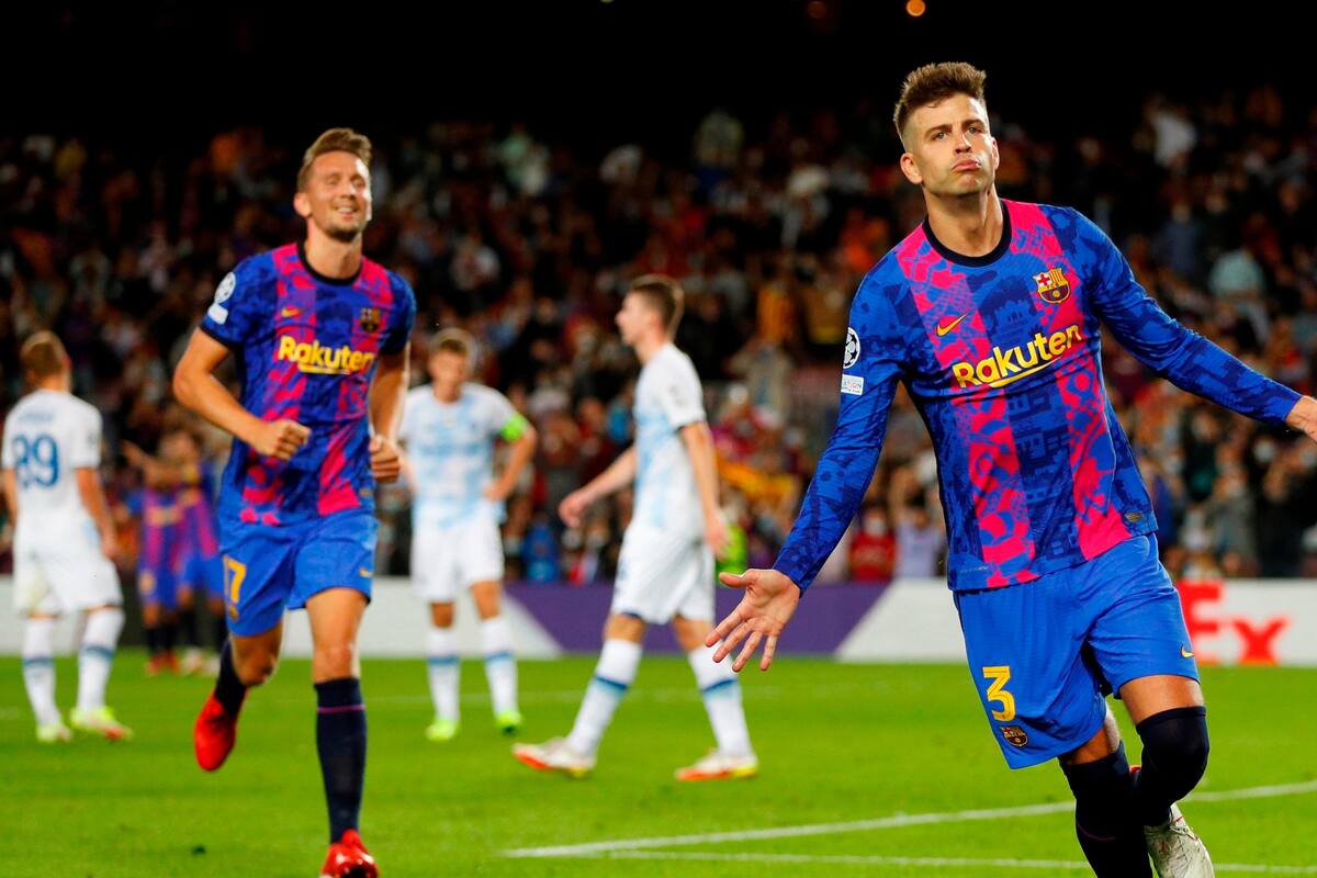 Logra Barcelona su primer triunfo en Champions League con histórico gol de Piqué
