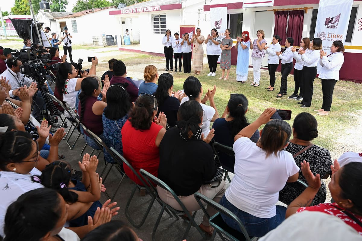 Xpujil, Calakmul, Campeche, México, 16 de agosto de 2025.
La doctora Claudia Sheinbaum Pardo, presidenta Constitucional de los Estados Unidos Mexicanos encabeza inauguración Centro Libre para las Mujeres en Calakmul, Campeche. Foto: Presidencia