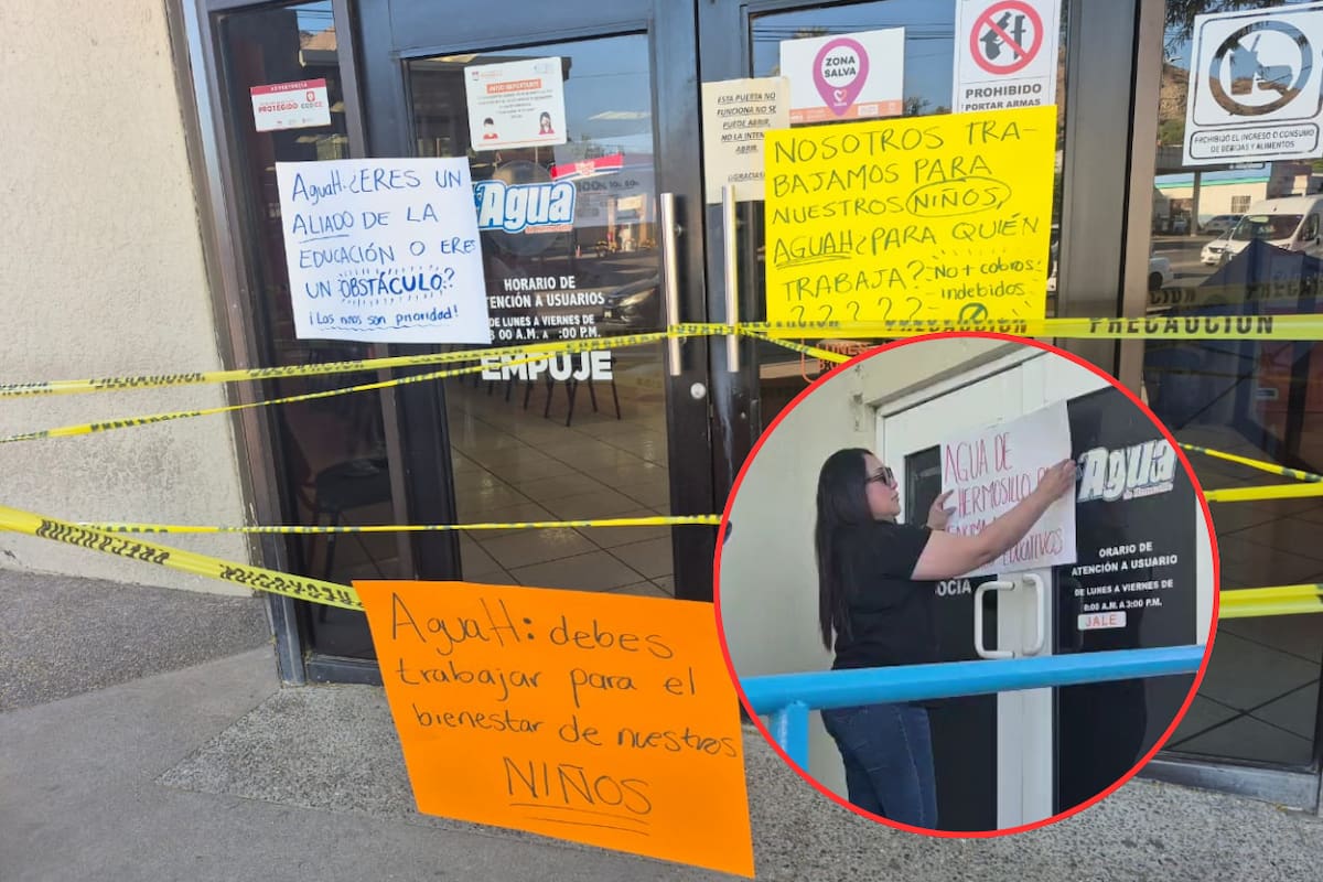 Estancias infantiles toman oficinas de Agua de Hermosillo en protesta por cobros excesivos