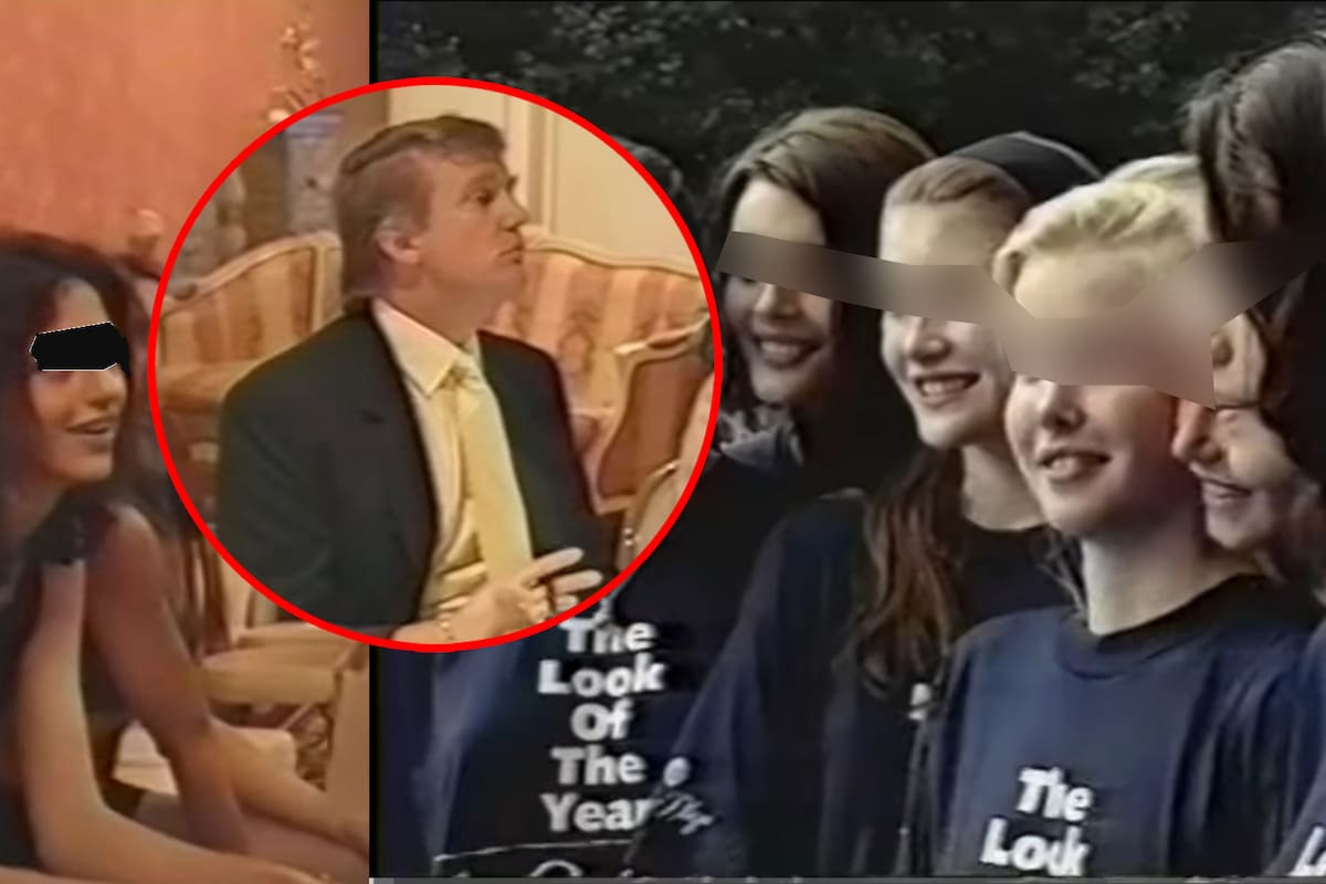 Perturban videos de Trump “evaluando” jovencitas menores de 14 a 16 años como “juez”