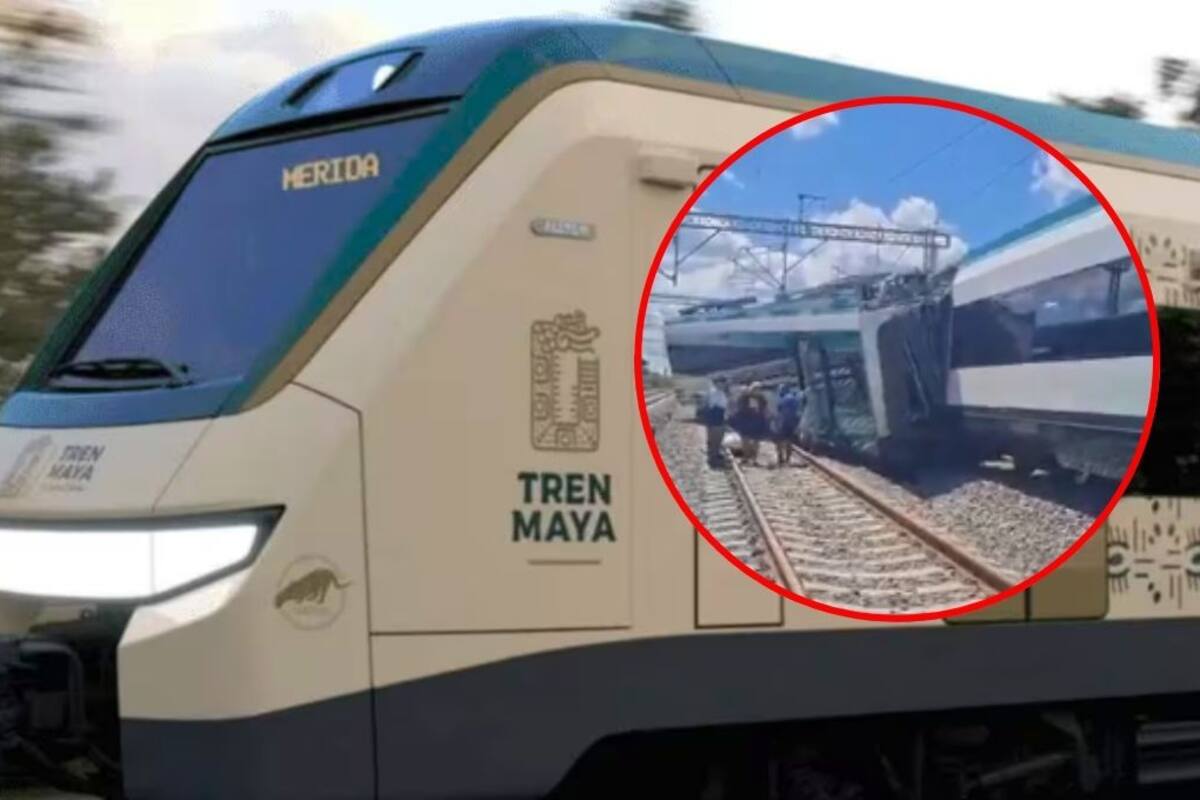 Vagón del Tren Maya se desprende en Yucatán; Guardia Nacional auxilia a pasajeros durante el descarrilamiento