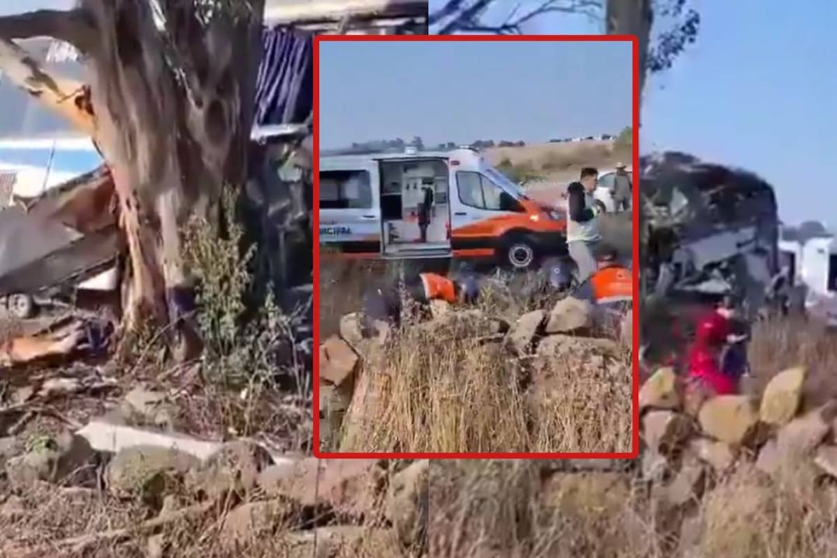 Accidente de autobús en Querétaro deja al menos 9 muertos y más de 20 heridos; chofer impactó el camión contra un árbol