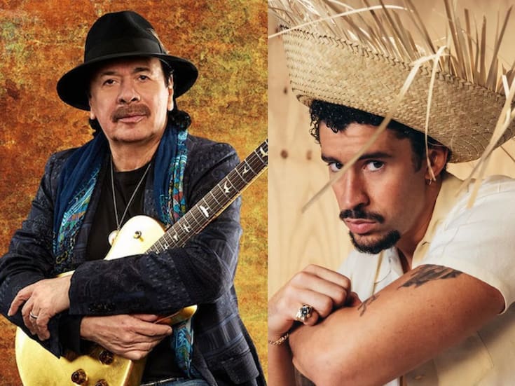 Carlos Santana celebra el show de medio tiempo de Bad Bunny en el Super Bowl