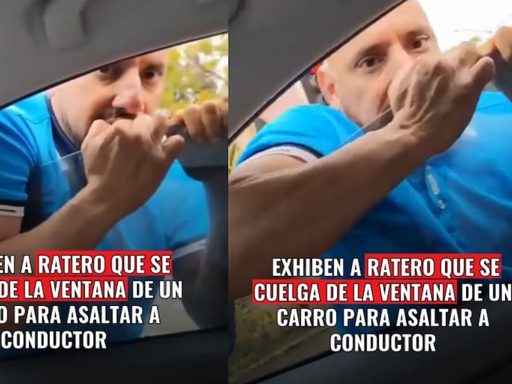 “Por eso siempre debes comprar gas pimienta”: hombre graba a un asaltante que se colgó de la ventana de su auto en movimiento