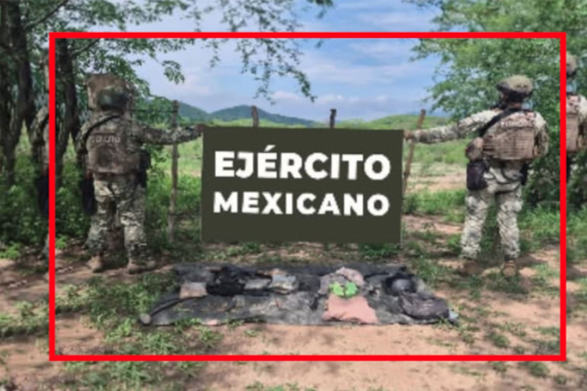 Aseguran armas, cartuchos y droga en camino entre Caminaguato y Tecolotes, Sinaloa