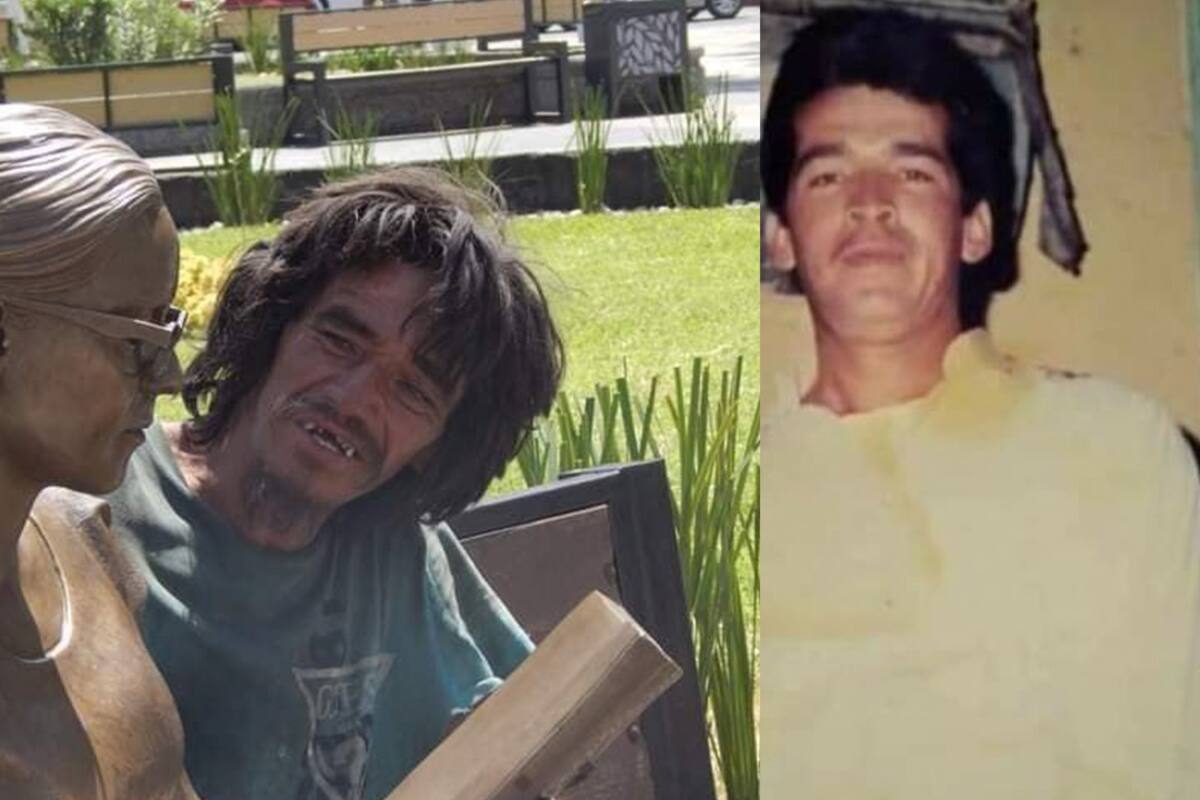 VIRAL: "Enamorado" de estatua en Monclova sería sonorense, lo identifica familia en Obregón