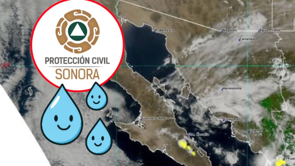 Alertan por tormentas fuertes en el norte de Sonora: prevén lluvias intensas, vientos de más de 60 km/h y descargas eléctricas