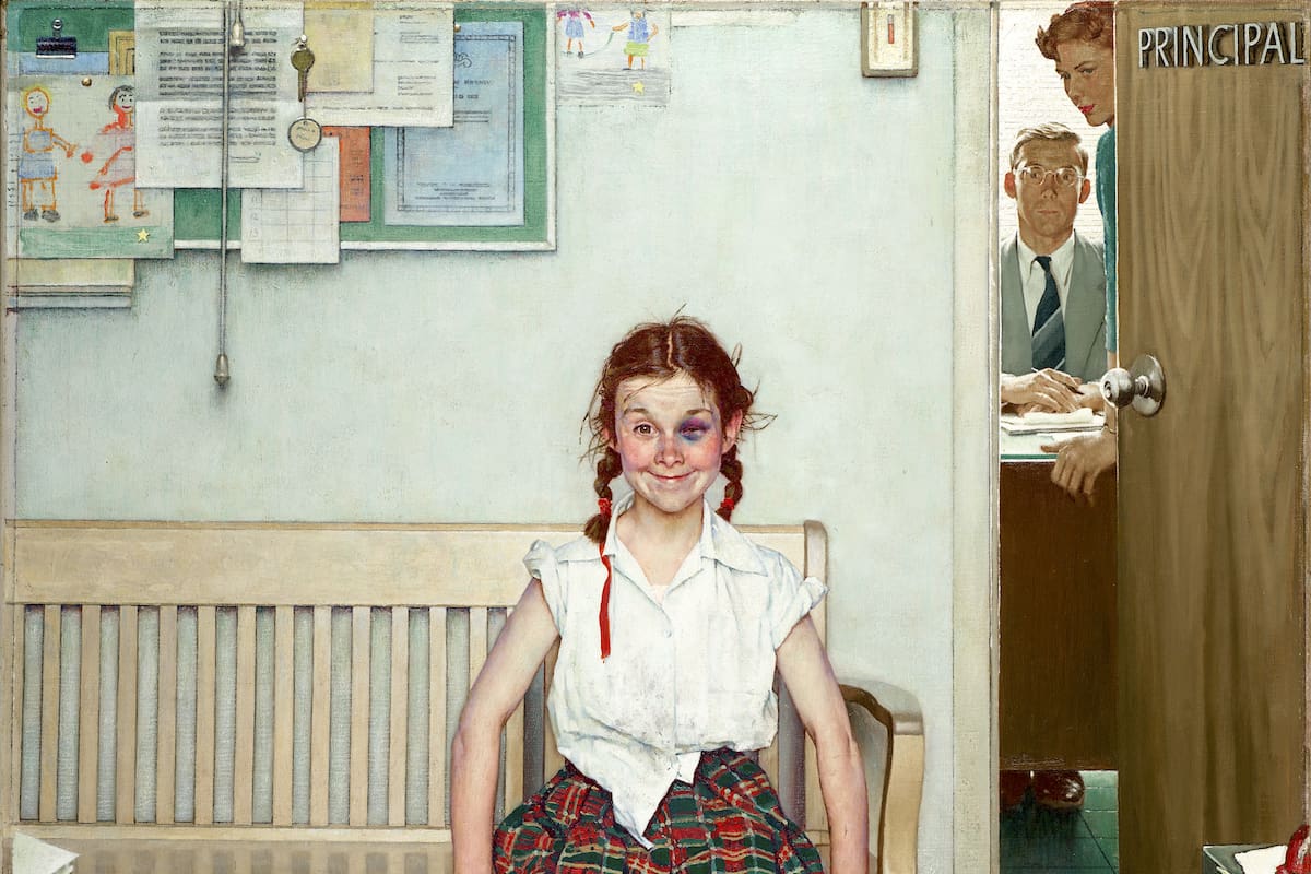 La chica del ojo morado: una obra maestra de Norman Rockwell dentro del realismo narrativo