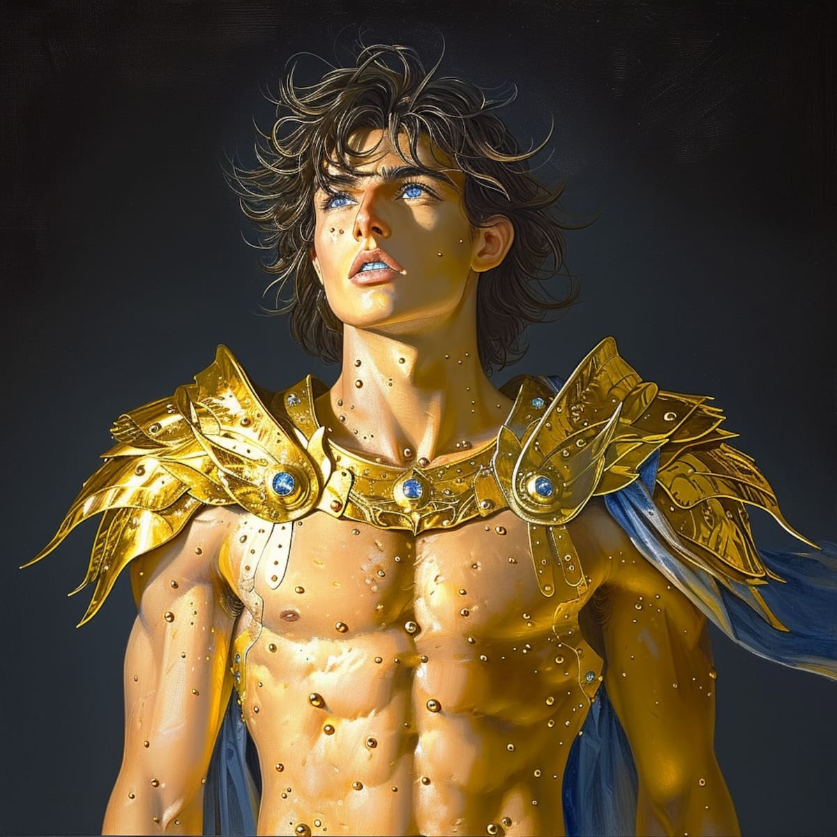 Saga, el Santo de Géminis, cobra vida con detalles visuales asombrosos gracias a la inteligencia artificial de Midjourney.