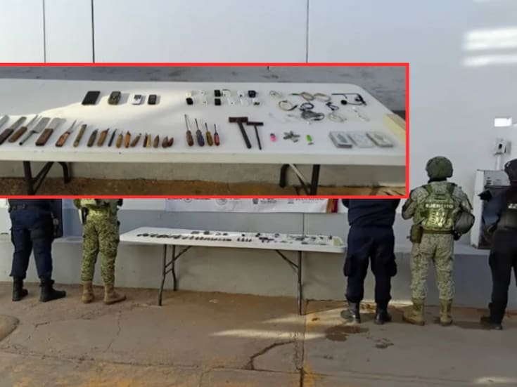 Revisión sorpresa en penal de Ahome revela celulares, armas hechizas y objetos prohibidos en celdas