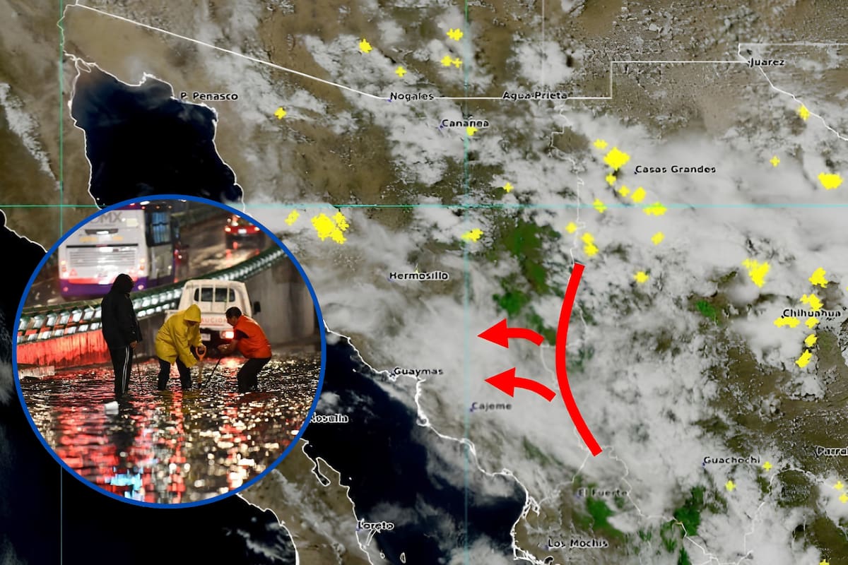 Pronostican lluvias fuertes para Hermosillo y el sur de Sonora en las próximas horas de este martes; alertan por crecimiento de ríos y arroyos