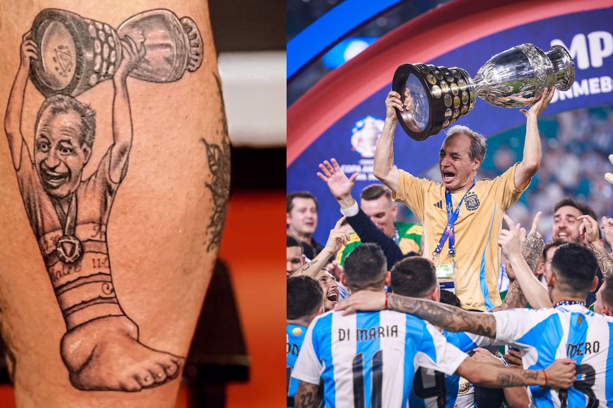 Utilero de Argentina se tatuó la Copa América y el tobillo de Messi