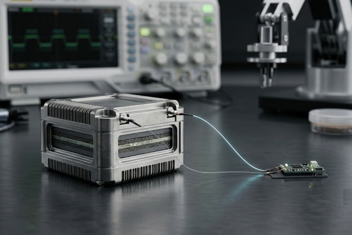 El dispositivo utiliza la desintegración del carbono-14 para generar una pequeña cantidad de electricidad de forma continua. Foto: Pexels