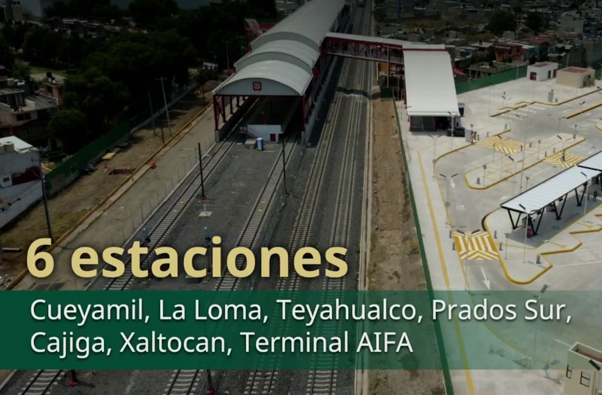 Estaciones. Claudia Sheinbaum inauguró oficialmente el Tren Buenavista-AIFA. | Foto: Captura de pantalla/Especial GH