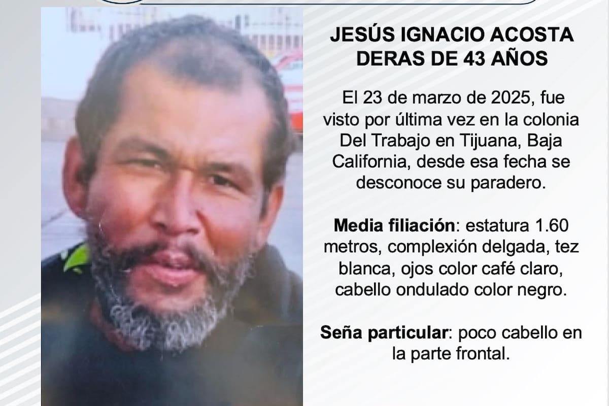 Se busca a Jesús Ignacio Acosta Deras de 43 años