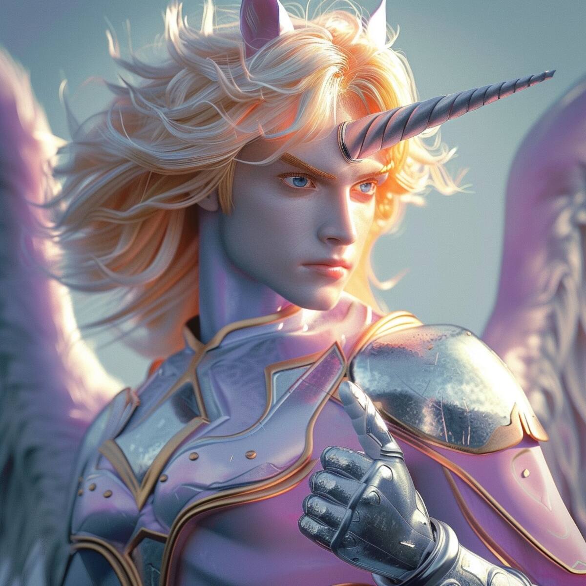 De la tranquilidad al combate: La transformación de Jabu en Steel Saint durante la Guerra Santa, según la visión de la inteligencia artificial.