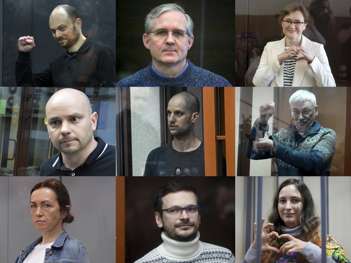 El periodista del Wall Street Journal, Evan Gershkovich, se encuentra entre los presos detenidos en Rusia que fueron liberados. | Crédito: AP