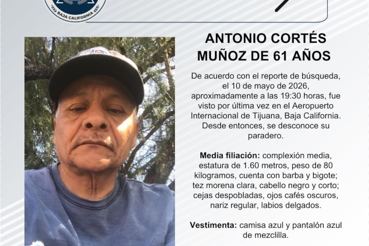 Se busca a Antonio Cortés Muñoz de 61 años