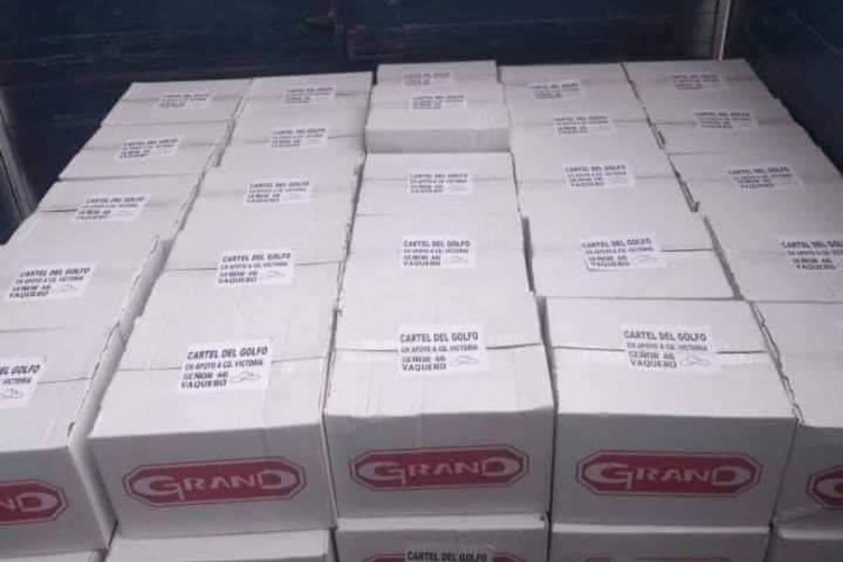 Cártel del Golfo entrega despensas a personas por coronavirus: Reforma