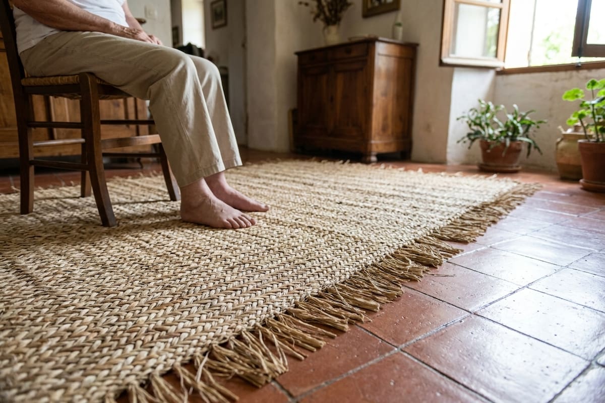 Antes del aire acondicionado, cambiar las alfombras gruesas por tapetes de fibras naturales ayudaba a controlar la humedad y hacía más llevadero el calor al evitar el contacto directo con el suelo