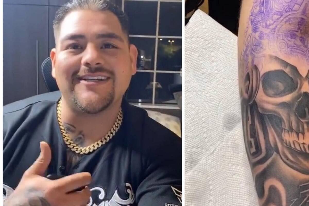 ¡Muy mexicano el "Destroyer"! Andy Ruiz presume tatuaje con temática mexicana