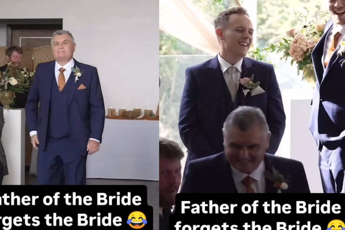 “Se olvidó de su hija”: padre de la novia camina solo hacia el altar y se vuelve viral