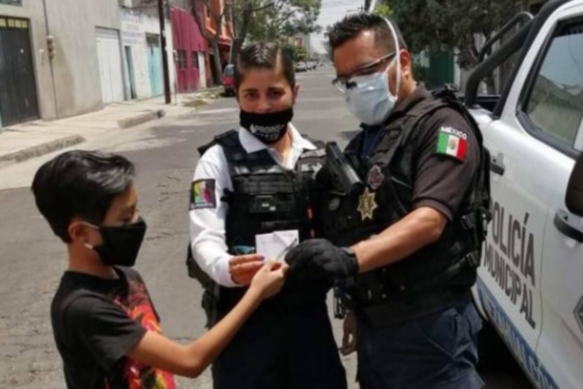 Menor escribe carta de agradecimiento a policías por su labor durante pandemia