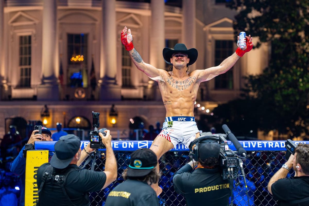 UFC Freedom 250: Diego Lopes sale con “La Chona” en la Casa Blanca y noquea a Steve García en el segundo round