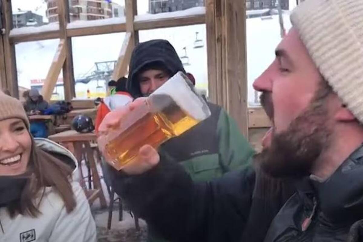 VIDEO: Hombre intenta beber una cerveza congelada y esto es lo que pasa
