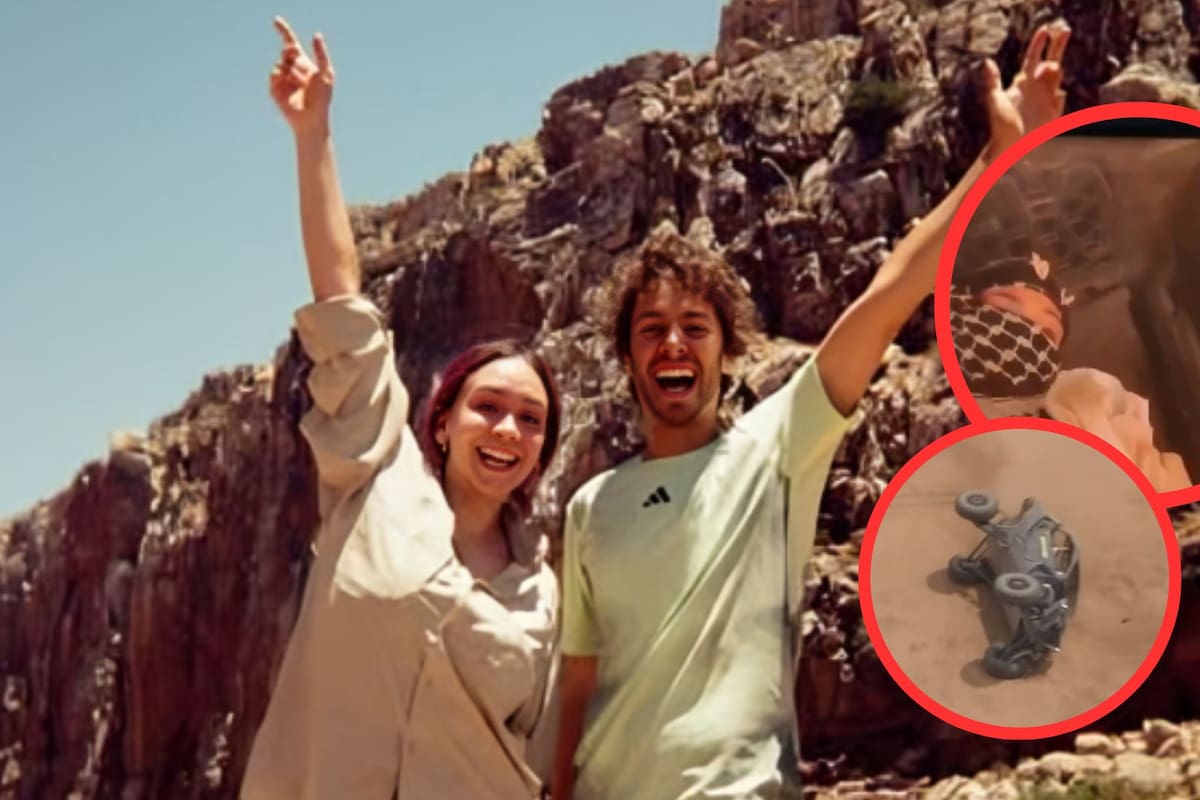 Juanpa Zurita sufre aparatoso accidente en el desierto junto a Daniela Rodrice