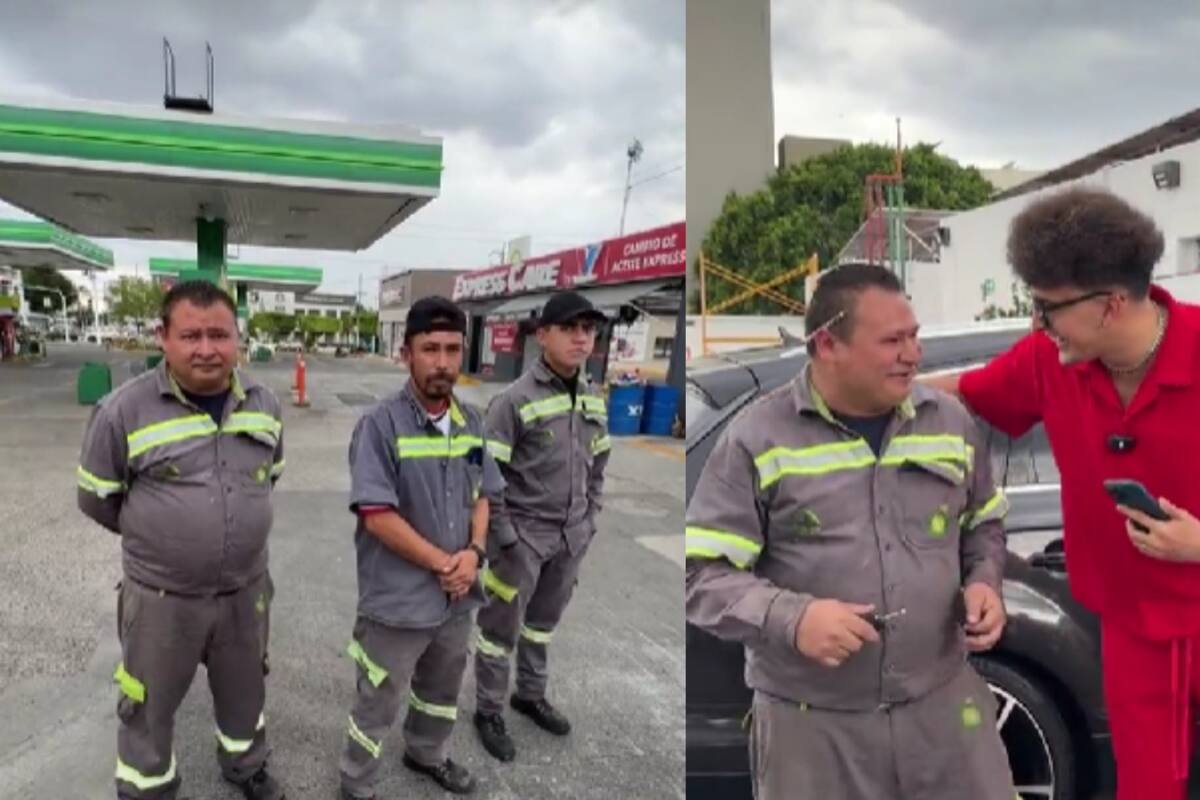 Influencer le regala un carro a un empleado de gasolinera sin saber que tiene un hijo enfermo