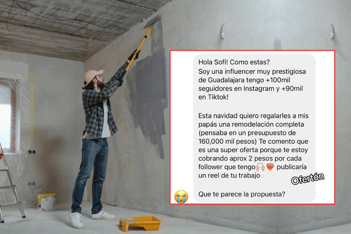 “Ridícula”: Influencer pide remodelación de 160 mil pesos a cambio de video y la tunden en redes