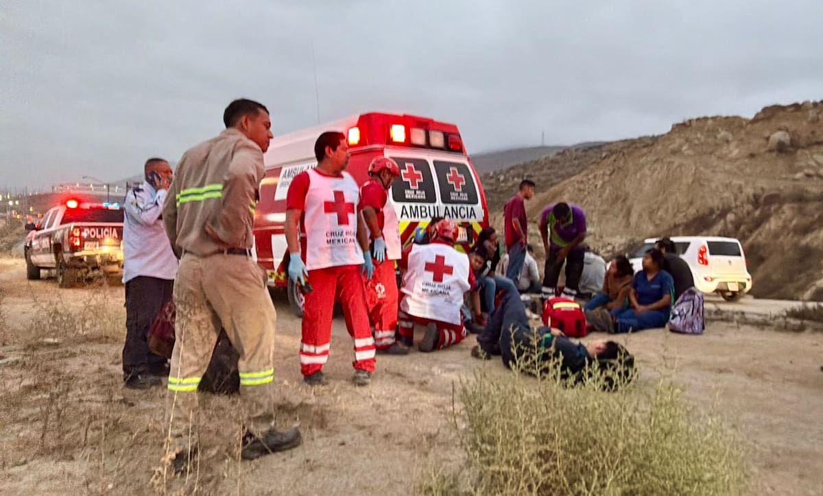 El accidente ocurrió sobre el bulevar 2000, en dirección hacia El Refugio. Foto: Border Zoom