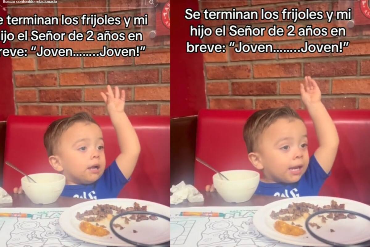 “Joven... joven”: Niño se viraliza por tratar a los meseros de forma cordial
