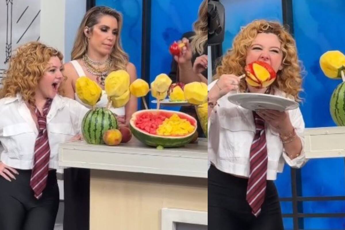 Reciben a Briggitte Bozzo con un carrito de mangos en ‘Hoy’