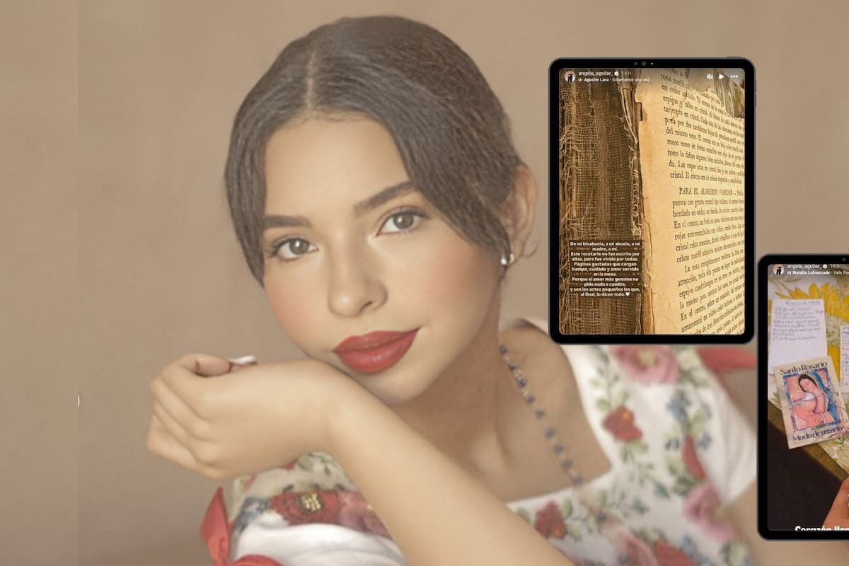 Ángela Aguilar sorprende al mostrar el recetario que heredó de su abuela y una guía de oración familiar