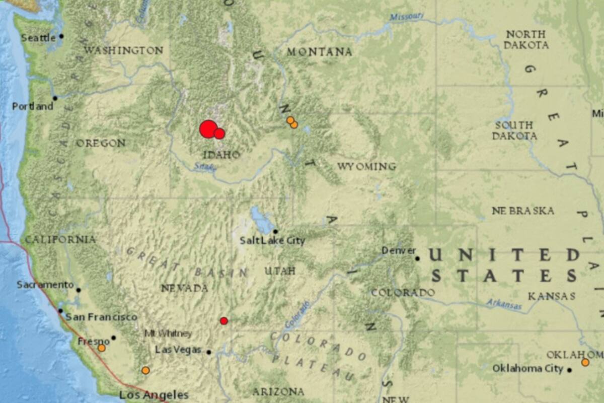 Sismo magnitud 6,5 sacude Idaho, EU