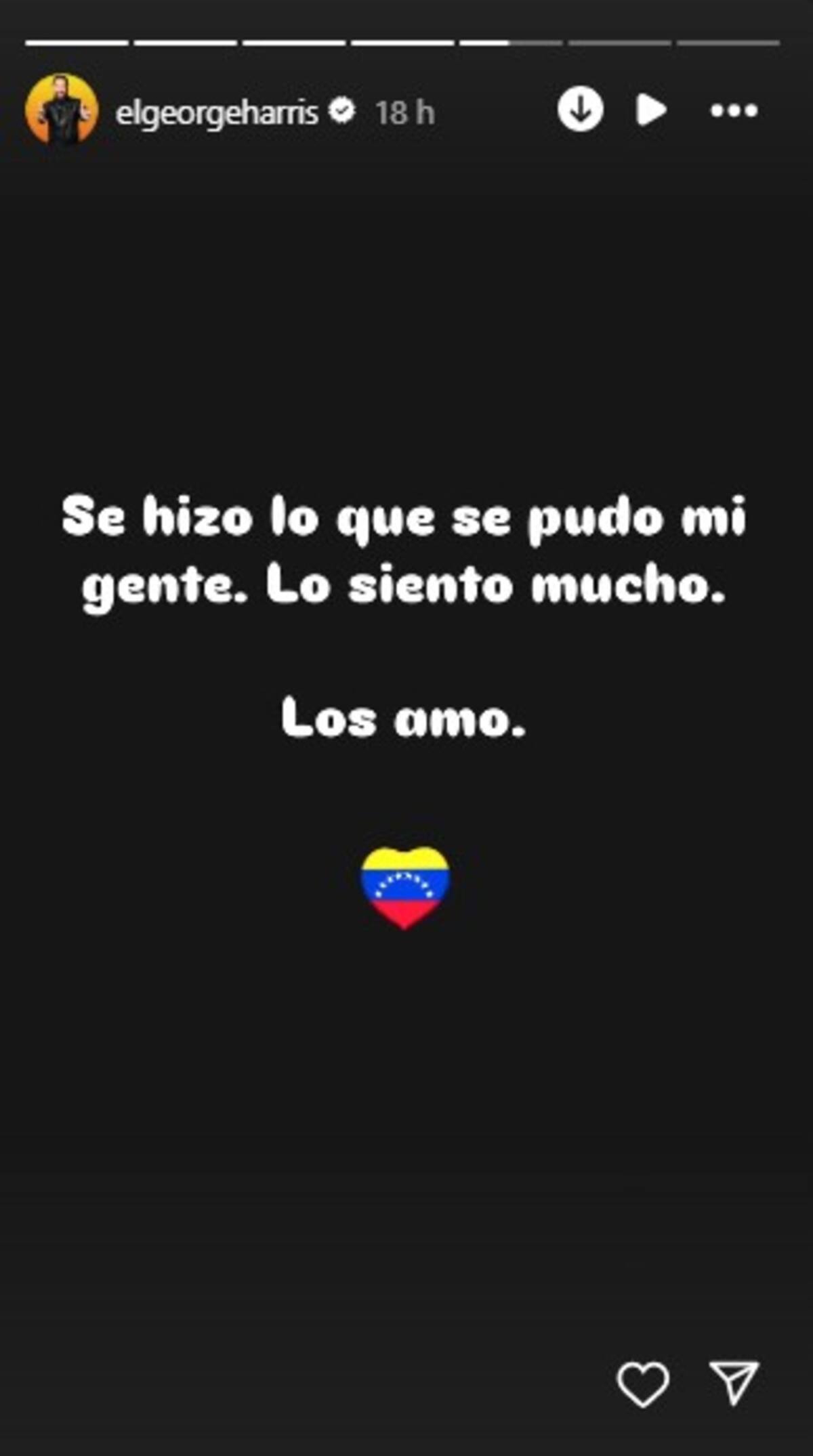 George Harris se pronuncia en redes sociales / Instagram @elgeorgeharris