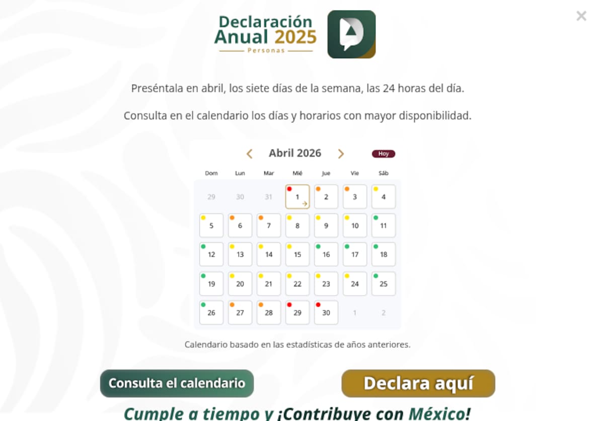SAT lanza un semáforo de afluencia para que los contribuyentes eviten fallas en el sistema durante abril | https://www.sat.gob.mx/