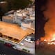 Así fue el terrible incendio de una famosa marisquería en Colima