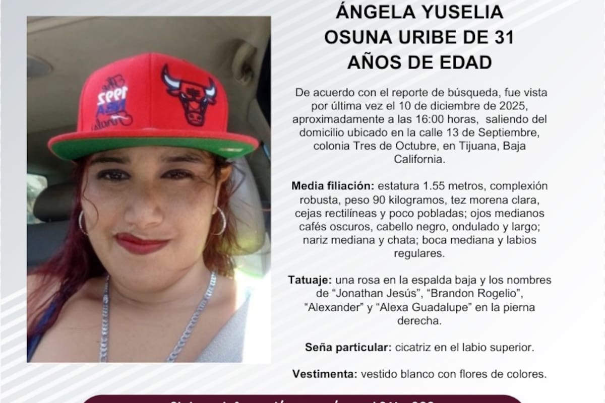 Se busca a Ángela Yuselia Osuna Uribe, de 31 años de edad